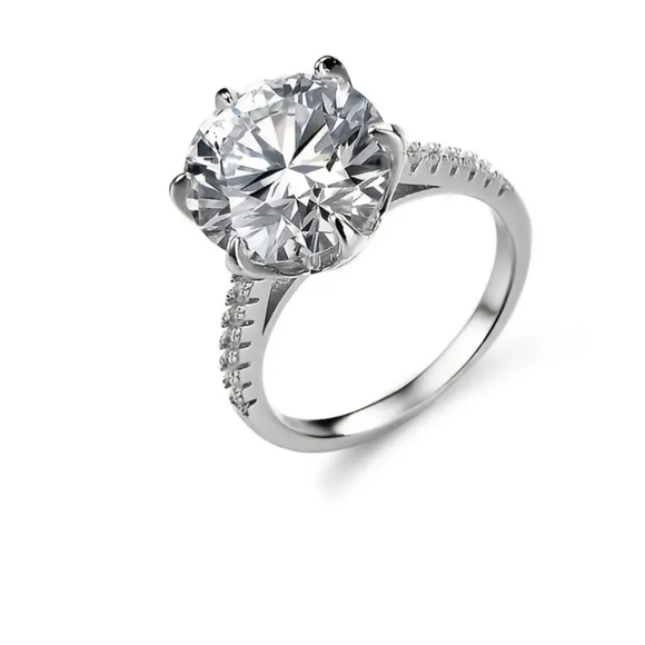 Stunning 5.40ct Moissanite Diamond Solitaire - Picture 4 of 12